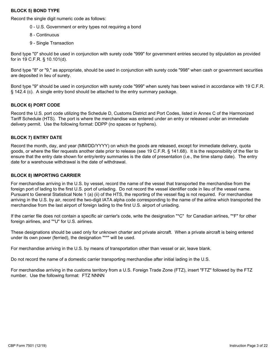 CBP Form 7501 Entry Summary, Page 6