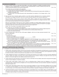 Form MO375-0890 Application for Motor Vehicle Extended Service Contract Producer License Renewal - Missouri, Page 3