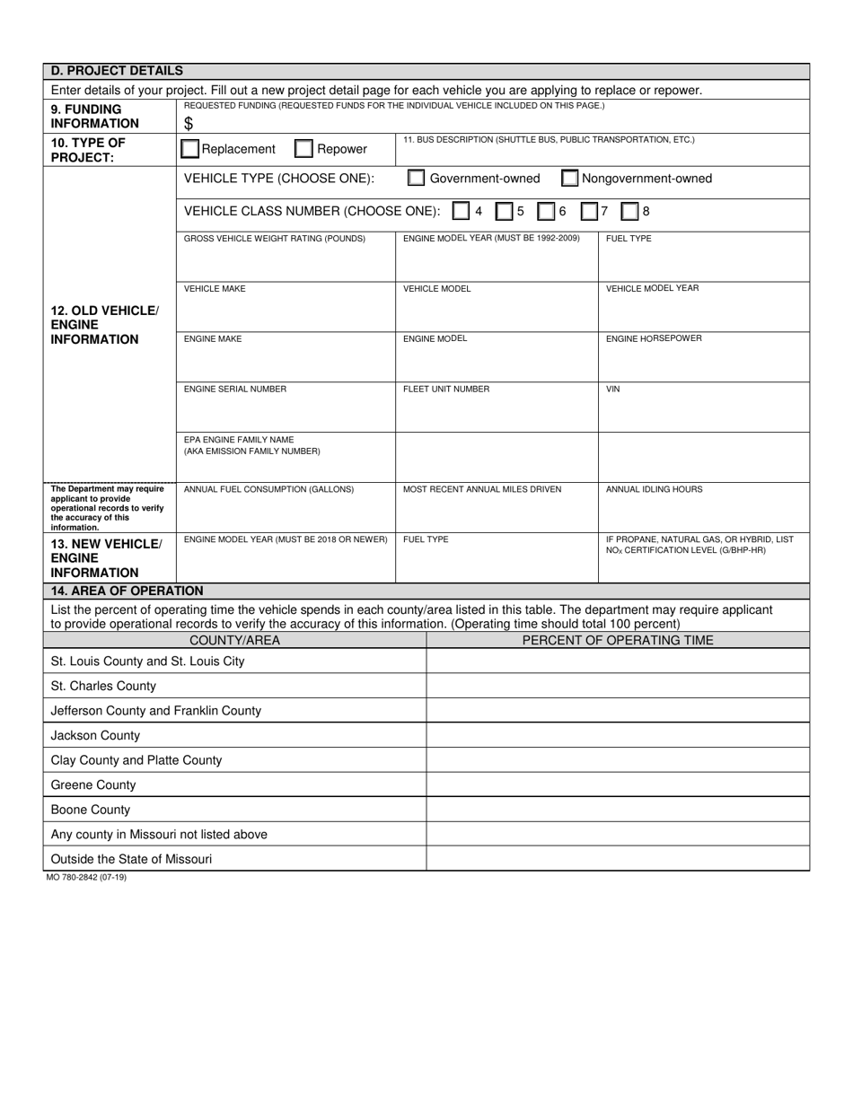 Form MO780-2842 Volkswagen Trust Transit and Shuttle Bus Program Application - Missouri, Page 2