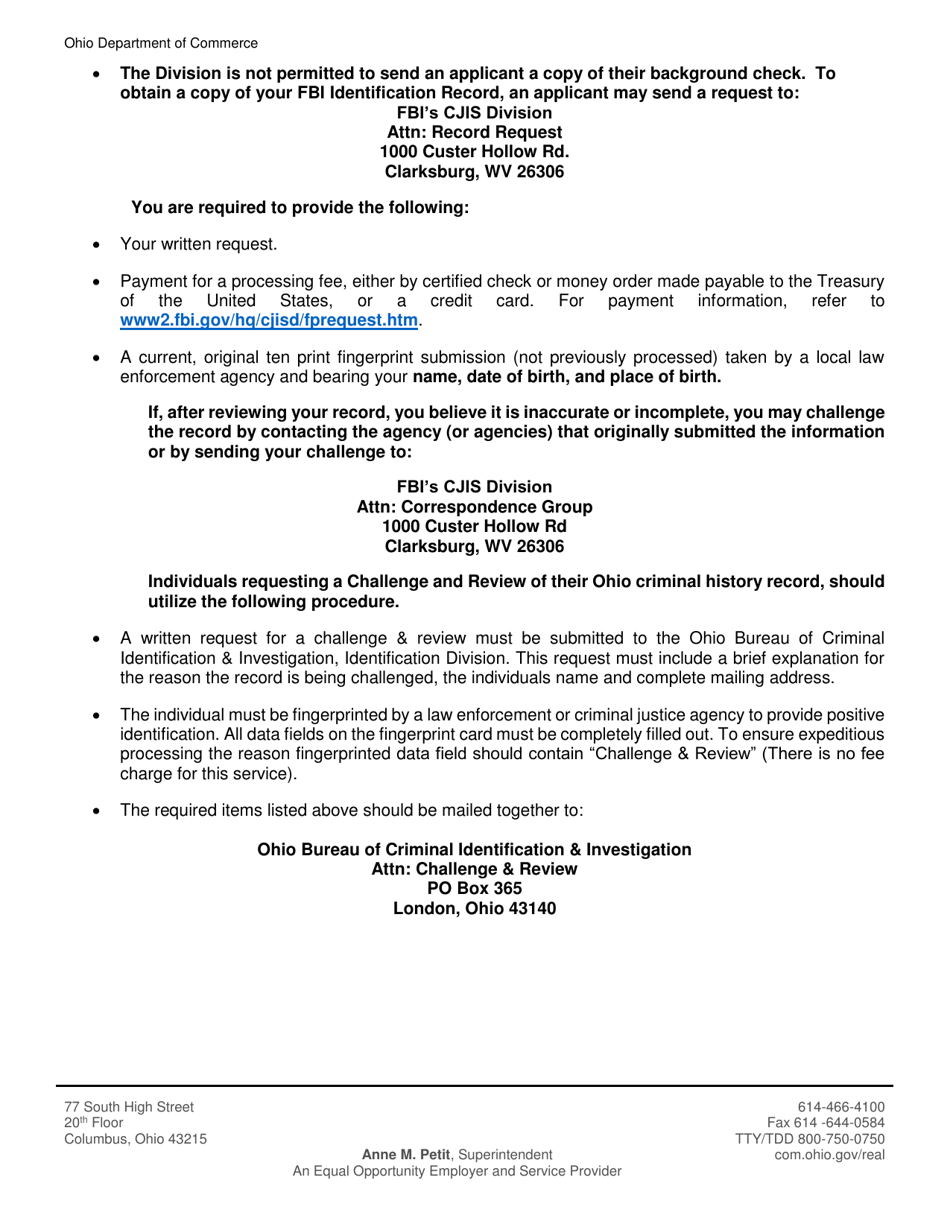 Form REPL-18-0005 Appraisal Management Company Change Application - Ohio, Page 10