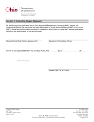 Form REPL-18-0005 Appraisal Management Company Change Application - Ohio, Page 3