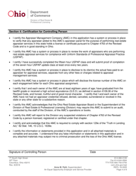 Form REPL-18-0005 Appraisal Management Company Change Application - Ohio, Page 4