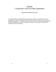 Corporate Cross Purchase Agreement Template