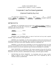Corporate Cross Purchase Agreement Template, Page 2