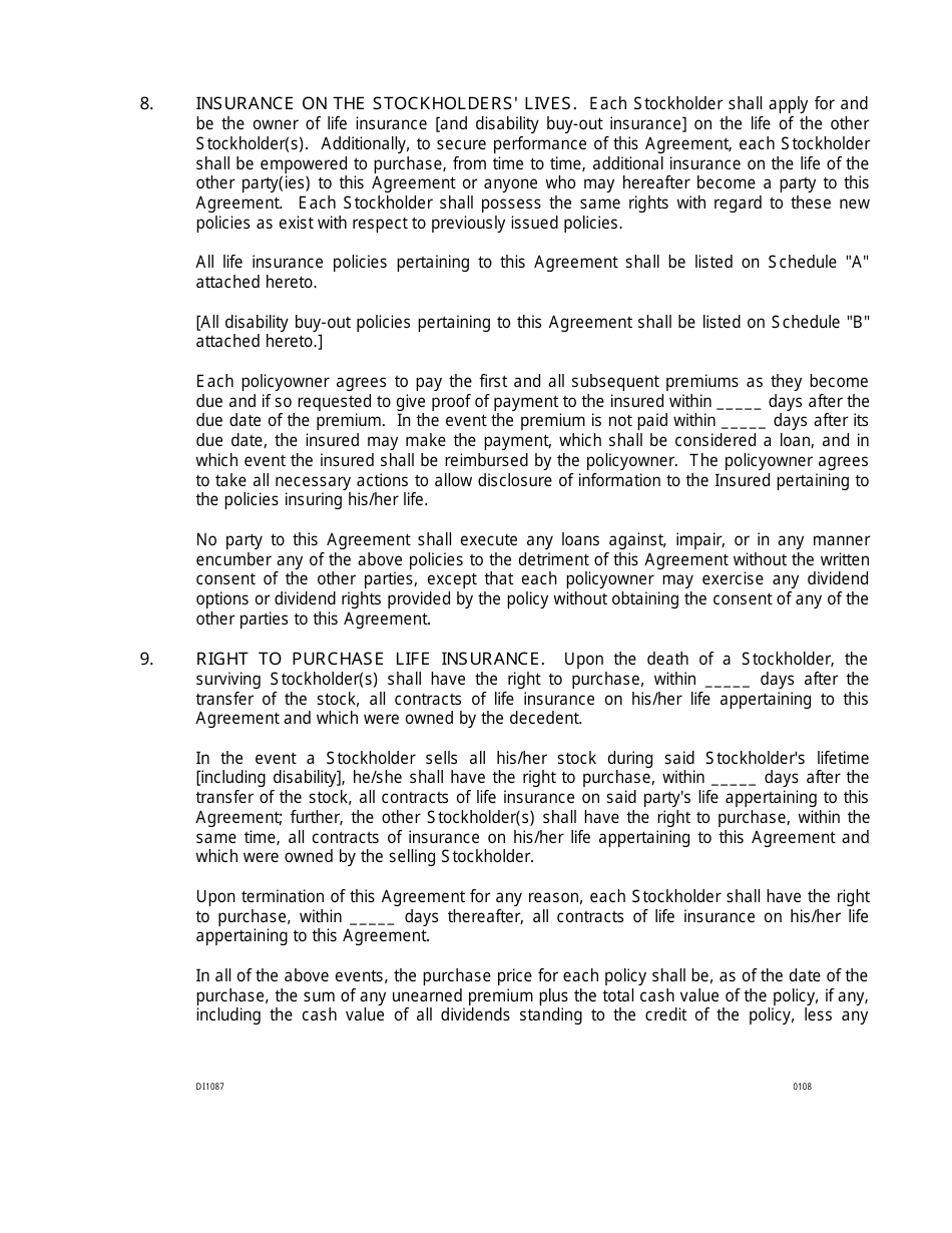 Corporate Cross Purchase Agreement Template, Page 6