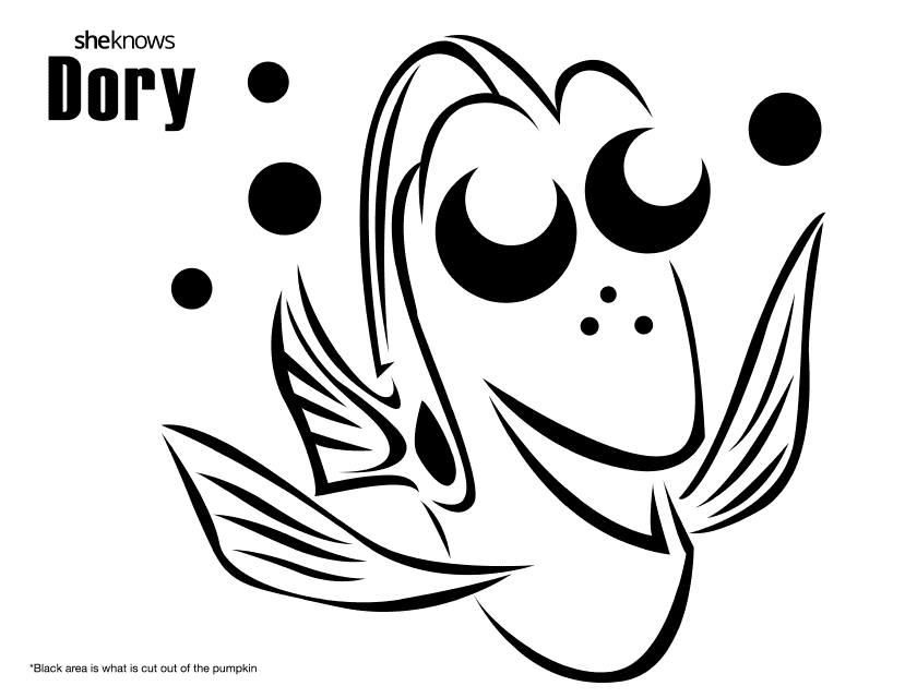 Dory Pumpkin Carving Template