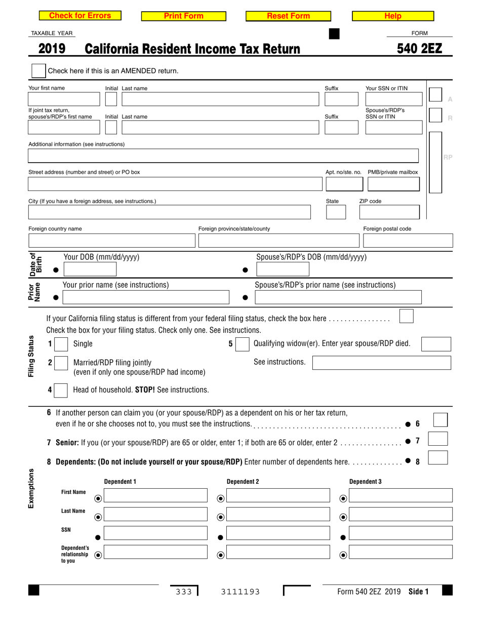 540 Fillable Form 2006 Printable Forms Free Online