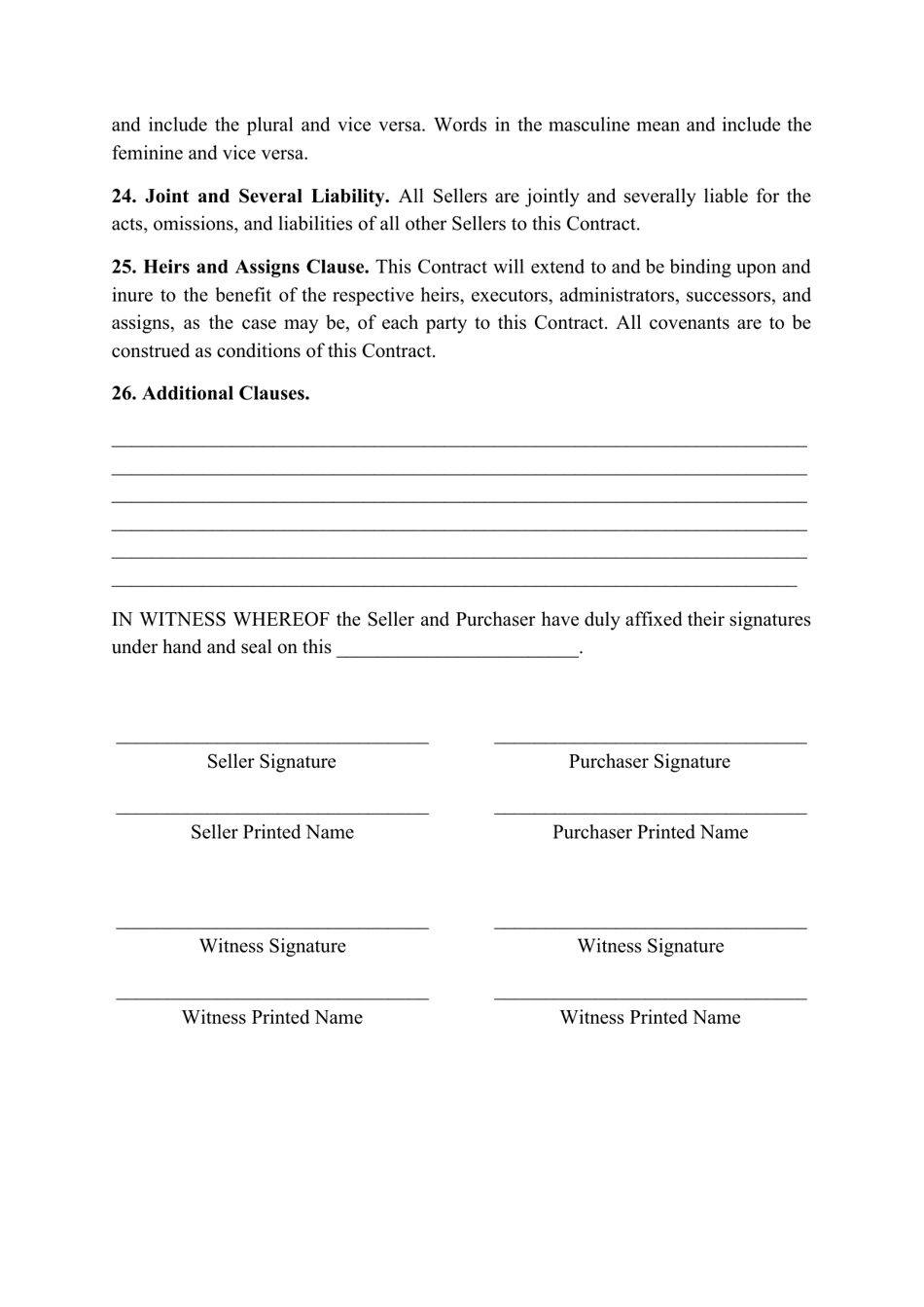 Contract for Deed (Land Contract) - Illinois, Page 6