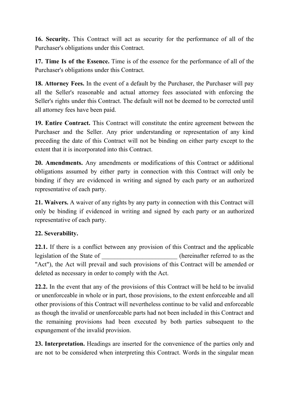 Contract for Deed (Land Contract) - Michigan, Page 5