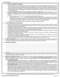 Oklahoma Uniform Contract of Sale of Real Estate - New Home Construction - Oklahoma, Page 4