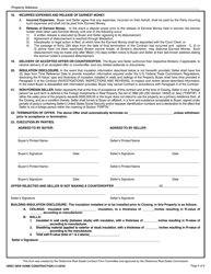 Oklahoma Uniform Contract of Sale of Real Estate - New Home Construction - Oklahoma, Page 5