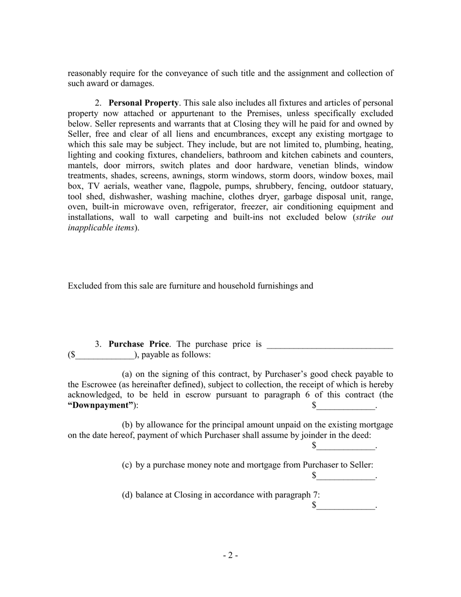 Residential Contract of Sale - New York City, Page 2