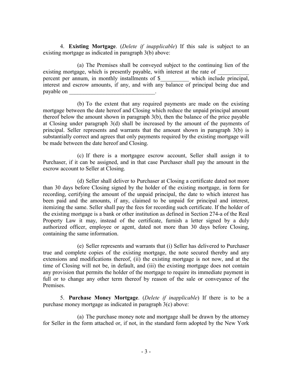 Residential Contract of Sale - New York City, Page 3