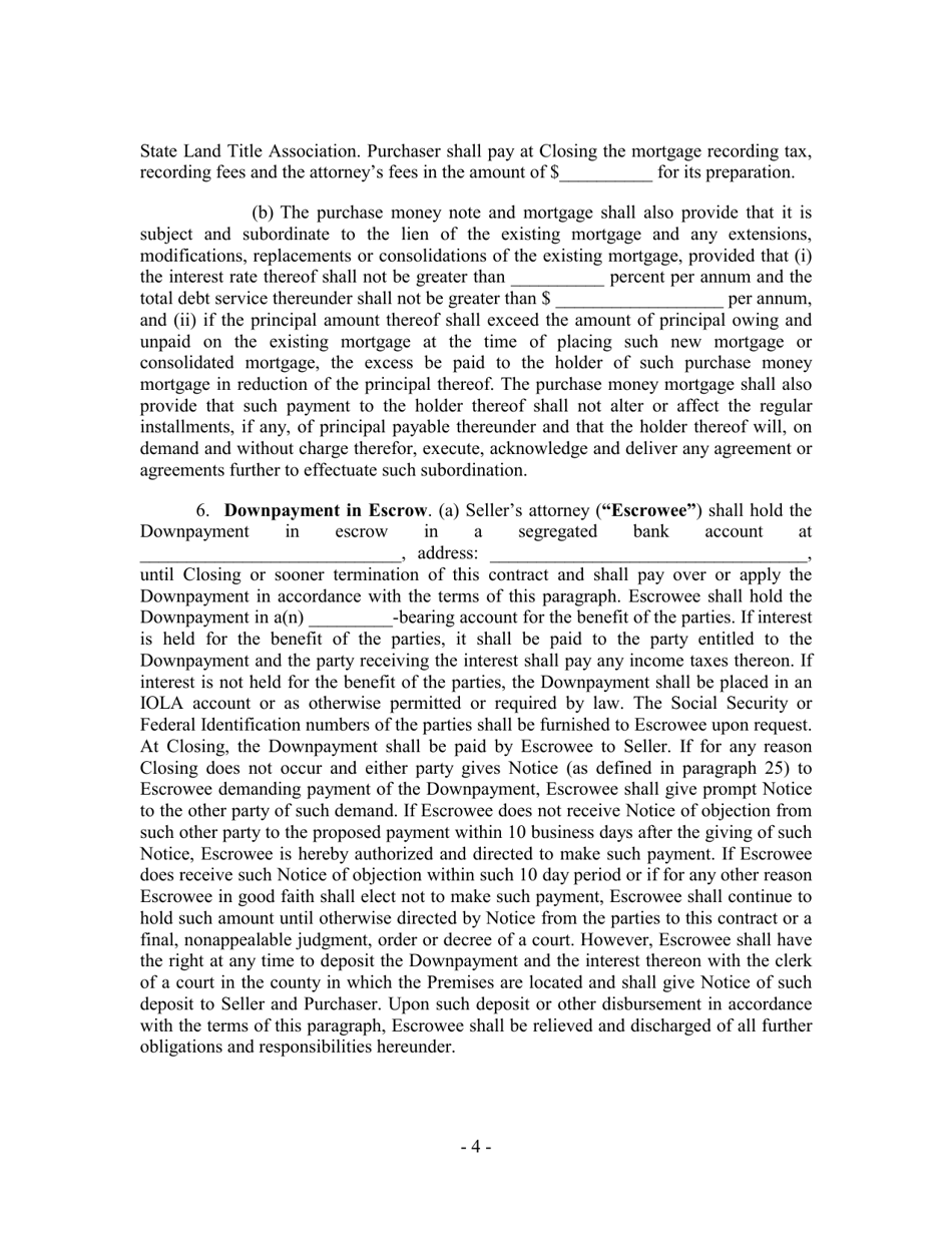 Residential Contract of Sale - New York City, Page 4