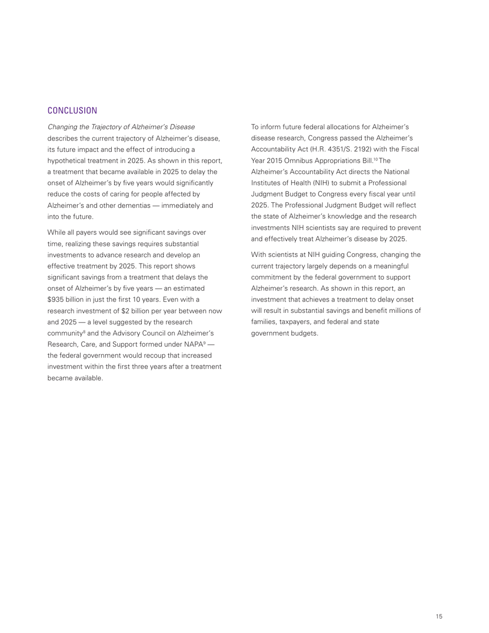 Changing the Trajectory of Alzheimers Disease: How a Treatment by 2025 Saves Lives and Dollars, Page 17
