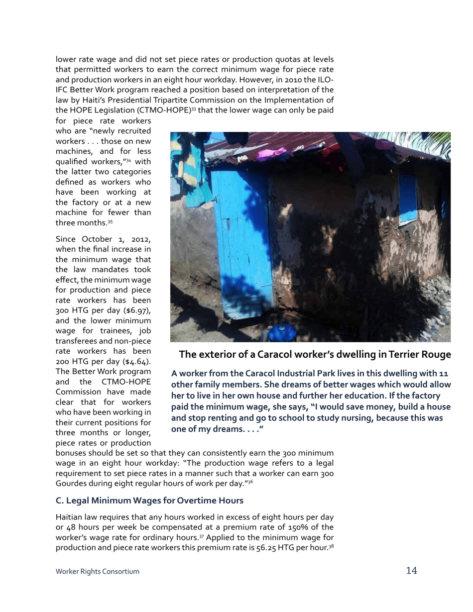Stealing From the Poor: Wage Theft in the Haitian Apparel Industry - Worker Rights Consortium, Page 15