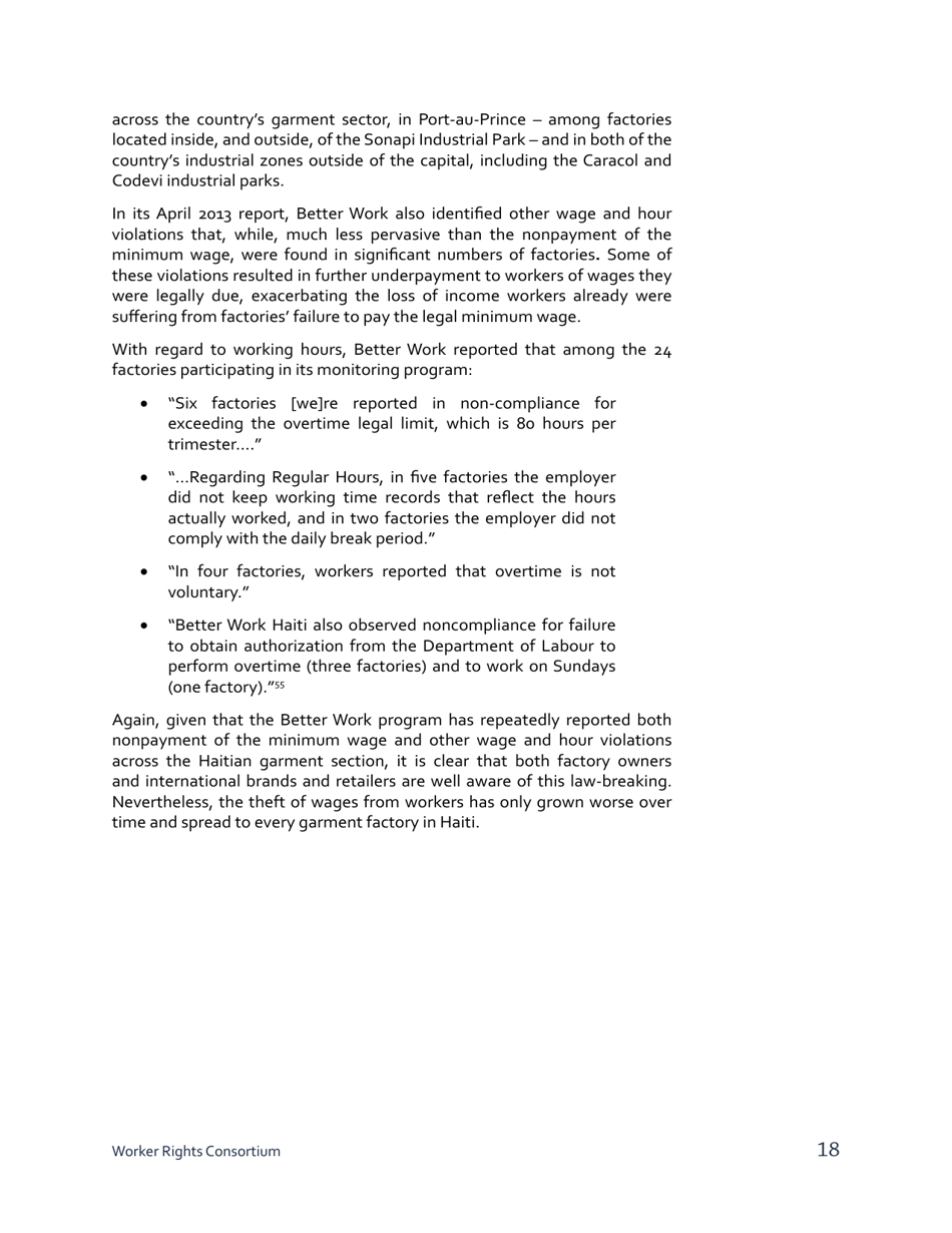 Stealing From the Poor: Wage Theft in the Haitian Apparel Industry - Worker Rights Consortium, Page 19