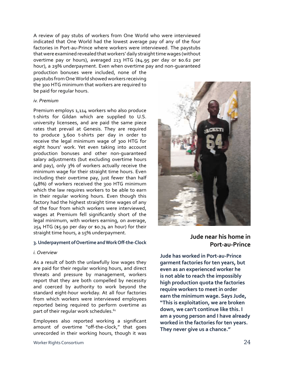 Stealing From the Poor: Wage Theft in the Haitian Apparel Industry - Worker Rights Consortium, Page 25