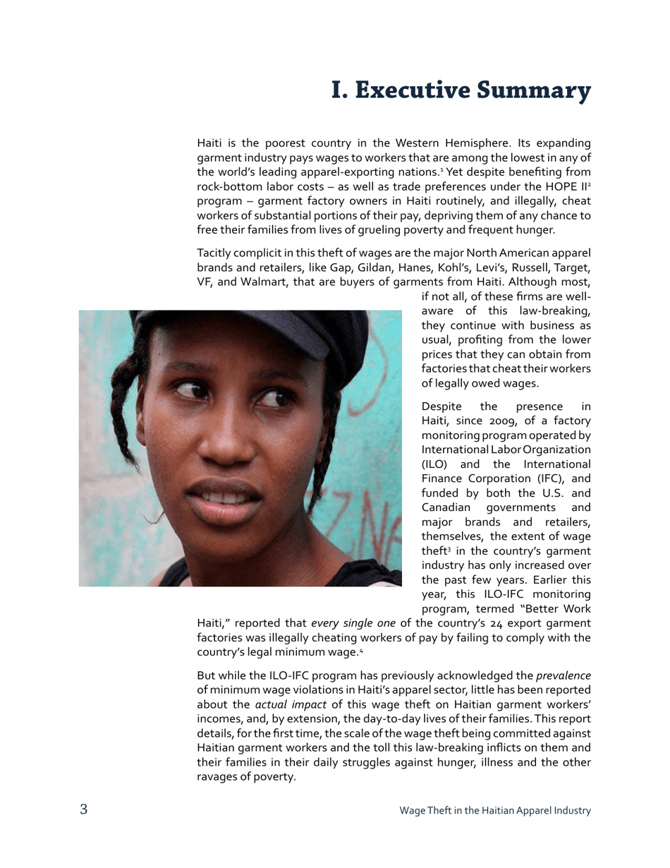 Stealing From the Poor: Wage Theft in the Haitian Apparel Industry - Worker Rights Consortium, Page 4