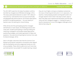 Teaching the Teachers: Effective Professional Development in an Era of High Stakes Accountability - Center for Public Education, Page 10