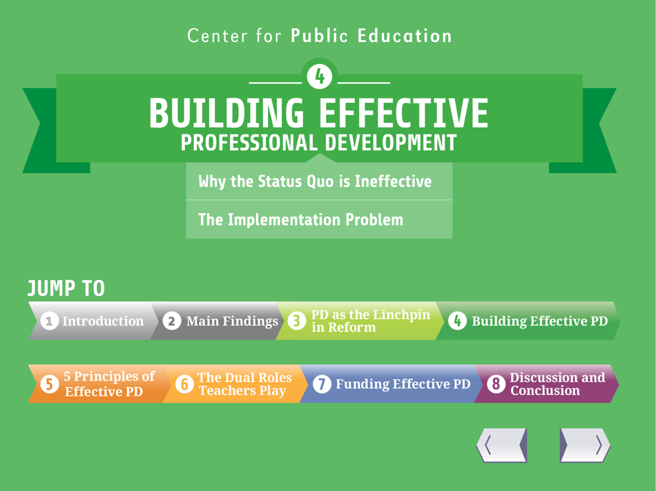 Teaching the Teachers: Effective Professional Development in an Era of High Stakes Accountability - Center for Public Education, Page 11