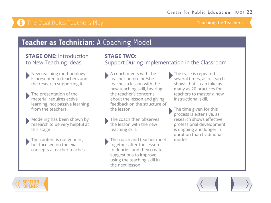 Teaching the Teachers: Effective Professional Development in an Era of High Stakes Accountability - Center for Public Education, Page 25