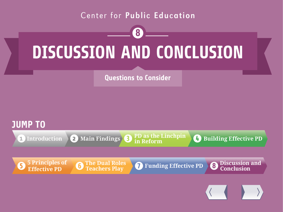Teaching the Teachers: Effective Professional Development in an Era of High Stakes Accountability - Center for Public Education, Page 39