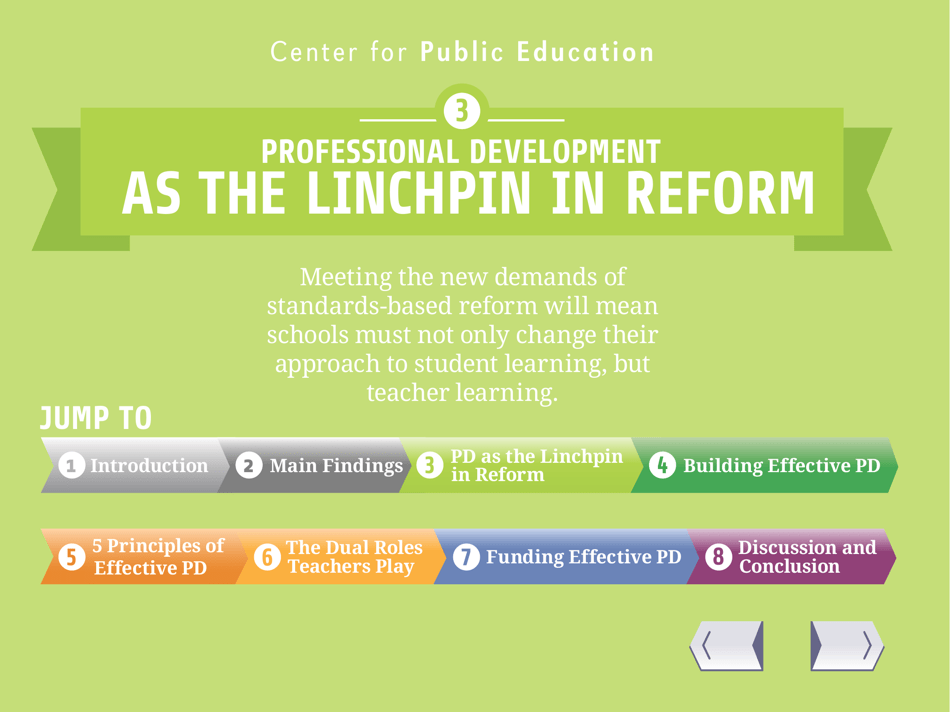 Teaching the Teachers: Effective Professional Development in an Era of High Stakes Accountability - Center for Public Education, Page 8