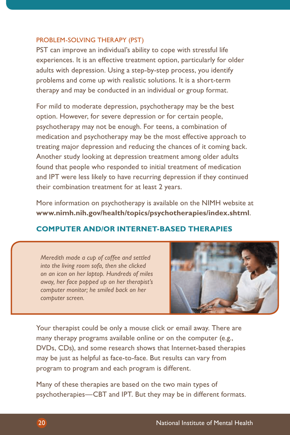 Depression: What You Need to Know - National Institute of Mental Health, Page 22