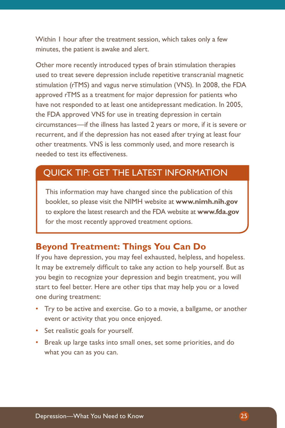 Depression: What You Need to Know - National Institute of Mental Health, Page 27