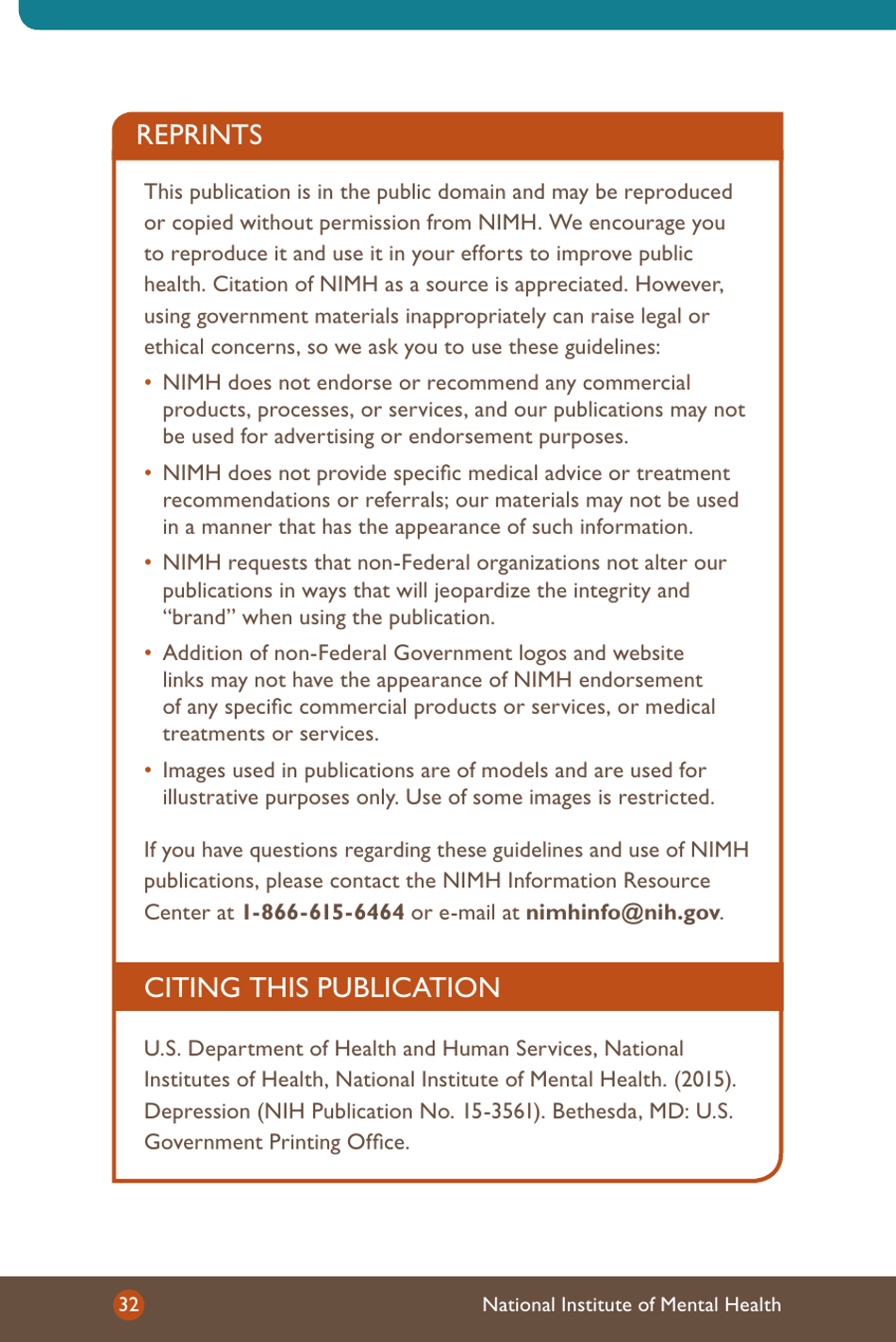 Depression: What You Need to Know - National Institute of Mental Health, Page 34