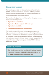 Depression: What You Need to Know - National Institute of Mental Health, Page 4