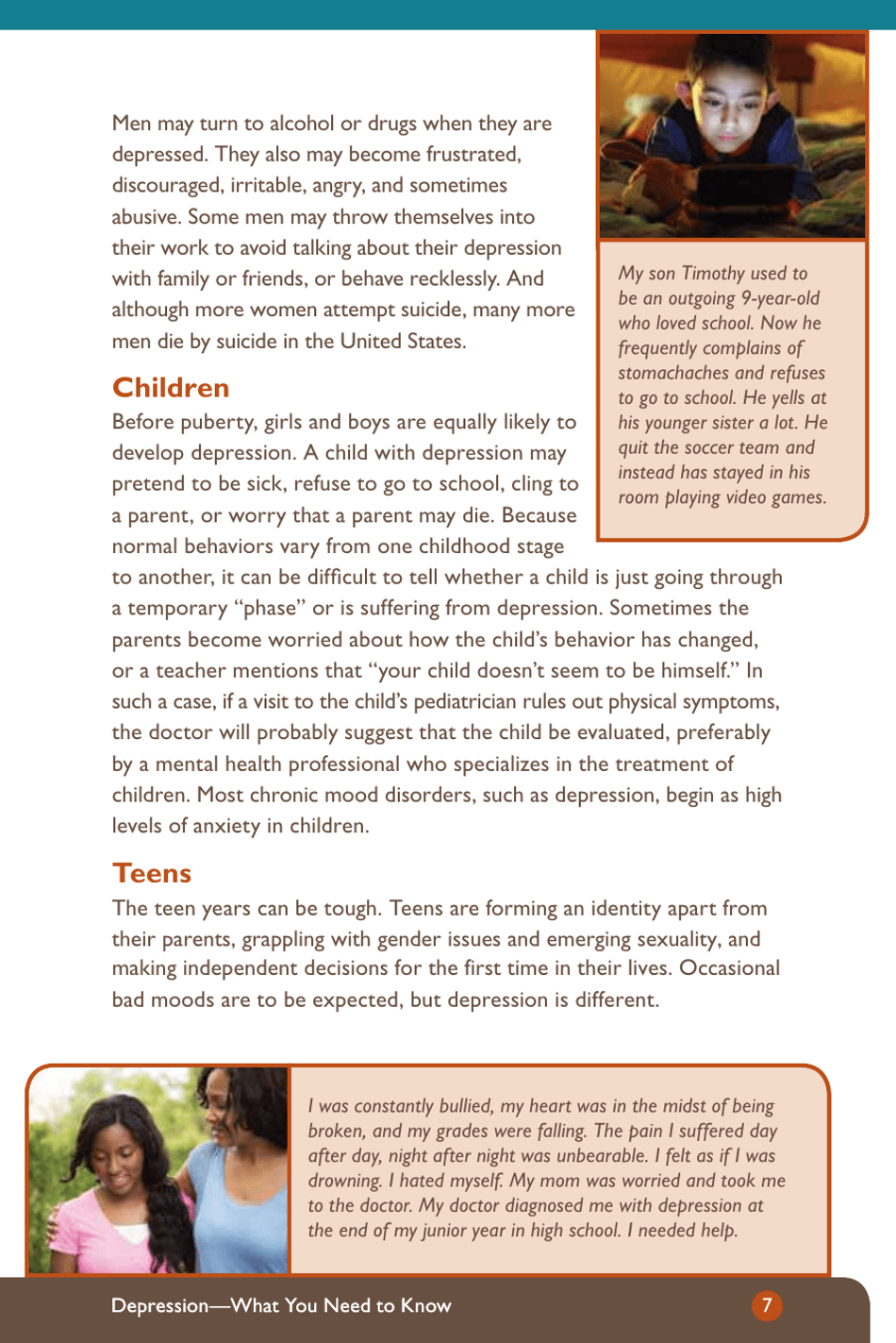 Depression: What You Need to Know - National Institute of Mental Health, Page 9