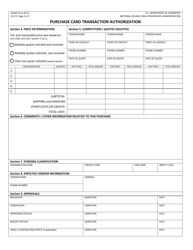 NOAA Form 36-31 Purchase Card Tranaction Authorization, Page 2