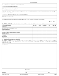 NOAA Form 56-42A Noaa Corps Applicant Reference Form, Page 2