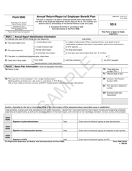 IRS Form 5500 &quot;Annual Return/Report of Employee Benefit Plan&quot;, 2019
