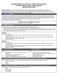 Form MV-1 Motor Vehicle Title Application - Georgia (United States), Page 2