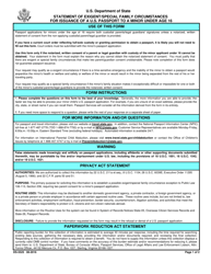 Form DS-5525 Statement of Exigent/Special Family Circumstances for Issuance of a U.S. Passport to a Minor Under Age 16