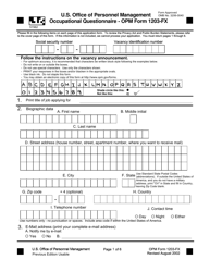 OPM Form 1203-FX Occupational Questionnaire, Page 2