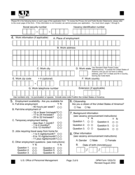 OPM Form 1203-FX Occupational Questionnaire, Page 3