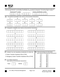 OPM Form 1203-FX Occupational Questionnaire, Page 5