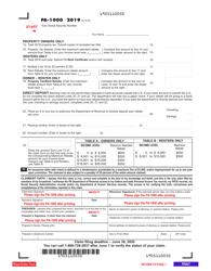 Form PA-1000 Property Tax or Rent Rebate Claim - Pennsylvania, Page 2