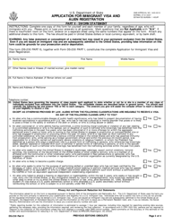 Form DS-230 Application for Immigrant Visa and Alien Registration, Page 3