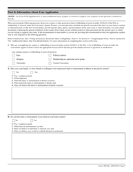 USCIS Form I-589 Application for Asylum and for Withholding of Removal, Page 5