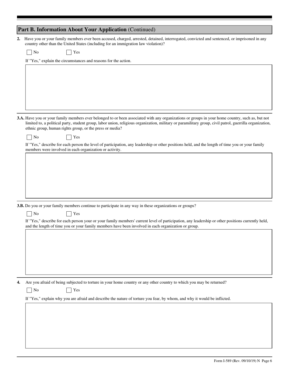USCIS Form I589 Fill Out, Sign Online and Download Fillable PDF