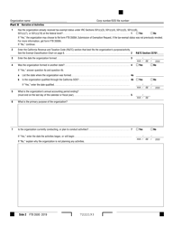 Form FTB3500 Exemption Application - California, Page 2