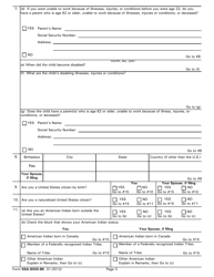 Form SSA-8000-BK Application for Supplemental Security Income (Ssi), Page 3