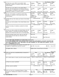 Form SSA-8000-BK Application for Supplemental Security Income (Ssi), Page 5