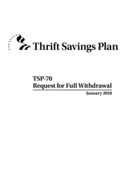 Form TSP-70 Request for Full Withdrawal