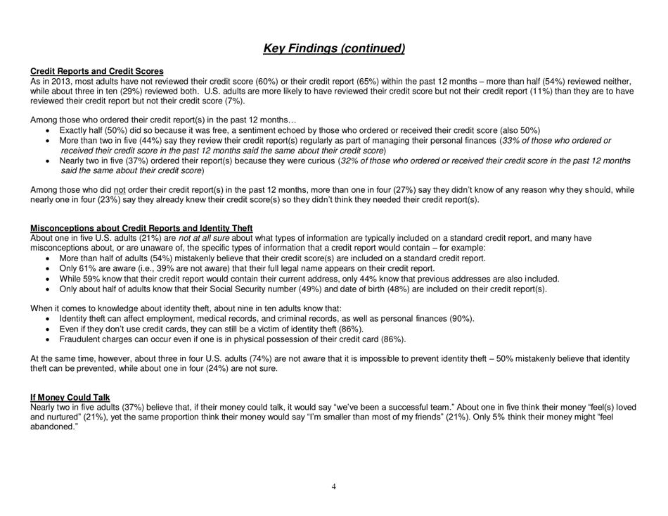 Consumer Financial Literacy Survey, Page 4